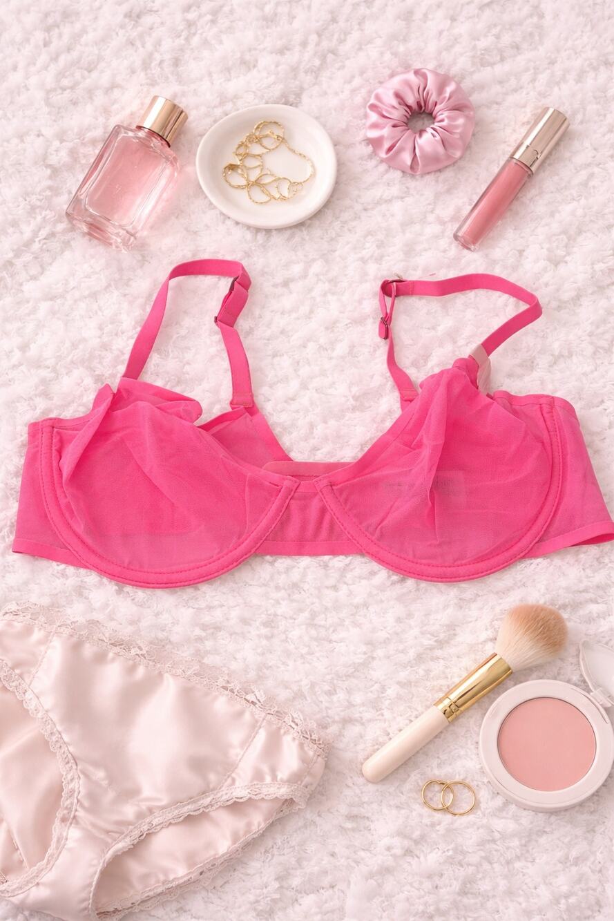 NWT Aerie Women's Smoothez Mesh Unlined Balconette Underwire Hot Pink Size 36C